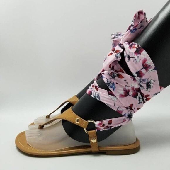 Ana A New Approach Sailor Floral Tie Gladiator Sandals Size 7.5 M - Picture 10 of 12